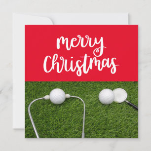 Bola de golfe com o Natal do Dr. Medical Golfer