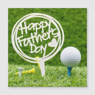 Bola de golfe com sinal de Dia de os pais feliz em