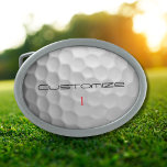 Bola de Golfe com Texto e Número Personalizados<br><div class="desc">Personalize esta imagem da bola de golfe com texto e número de sua escolha. Design único para o golfista casual para o profissional do Heart. Clássico e único,  isso certamente impressionará seus amigos de golfe no próximo torneio.</div>