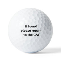 Bola de Golfe Humor de Gato, Bola de golfe engraça