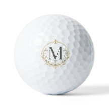 bola de golfe monograma vintage personalizada