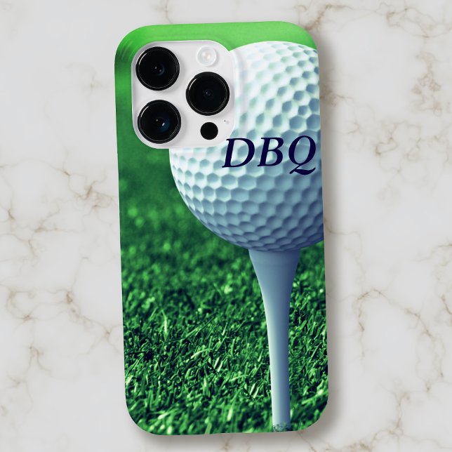 Bola de Golfe no Teto Moderno Monograma Capa de te (Love golf? Here's a your phone case! Just add your initials)