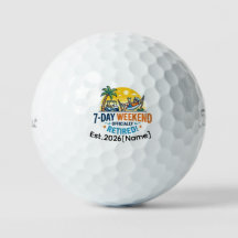 Bola de Golfe Oficialmente Aposentada Funny 7-Day