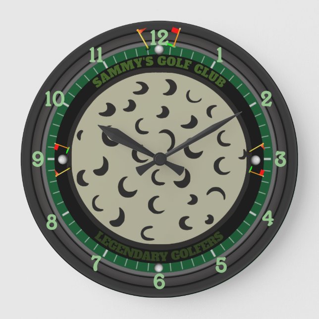 Bola de Golfe Personalizada - Relógio Grande (Frente)