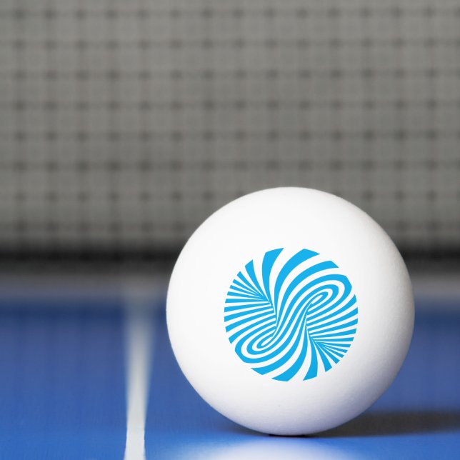 Bola de Ping Pong Azure Swirl (Líquido)