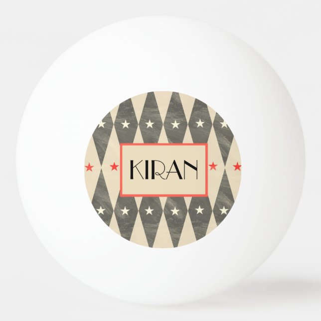 Bola de Ping Pong de Cassino Vermelha e Preta Pers (Frente)