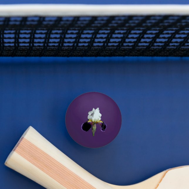 Bola de Ping Pong Íris Roxa e Branca (Mesa)