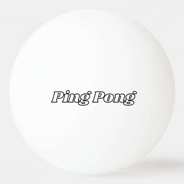 Bola de Ping Pong Personalizada com Texto Personal (Frente)
