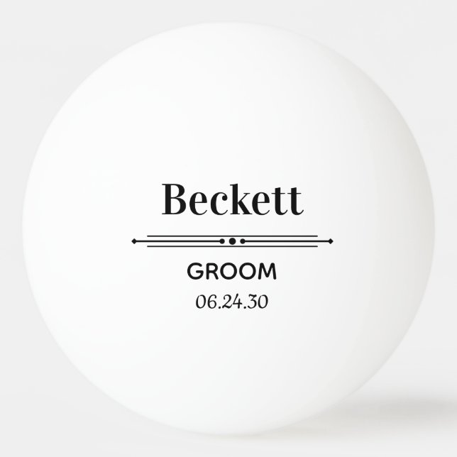 Bola de Ping Pong Personalizada para o Noivo (Frente)