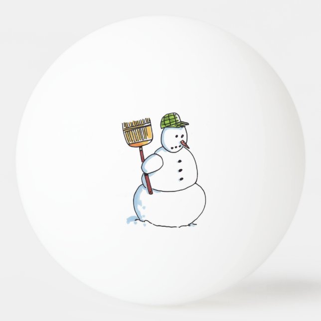 Bola de pingue-pongue Broom Snowman de 1 estrela (Frente)