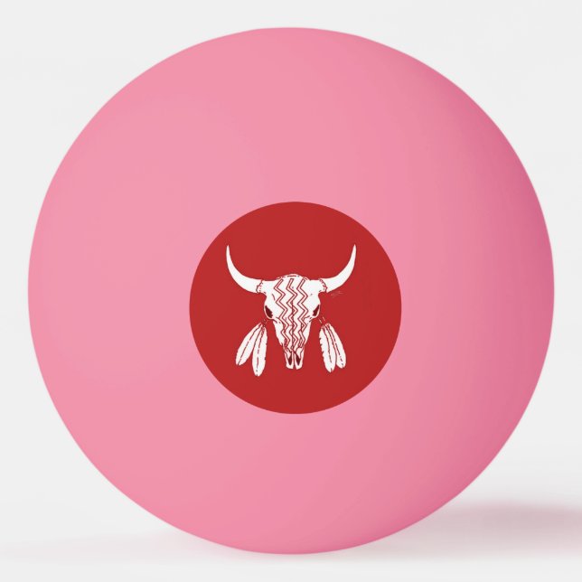 Bola de pingue-pongue com estrela brilhante Red Gh (Frente)