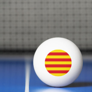Bola de pingue-pongue patriótica com bandeira da C