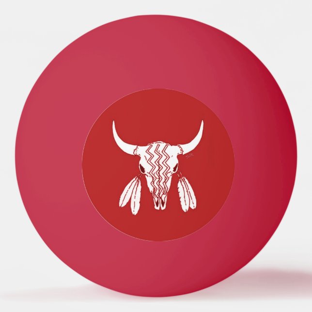 Bola de pingue-pongue vermelha Red Ghost Dance Buf (Frente)