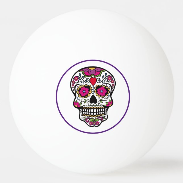 Bola de Pinos do Ping SKULL do AÇÚCAR (Frente)