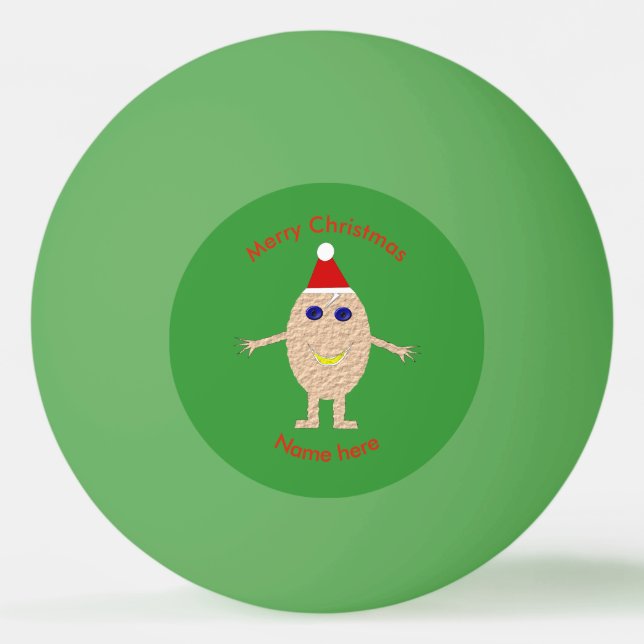 Bola de Pong de Ovos de Natal Engraçado (Frente)