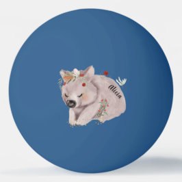 Bola de Pong do Cute Baby Wombat Dourado Speckle C