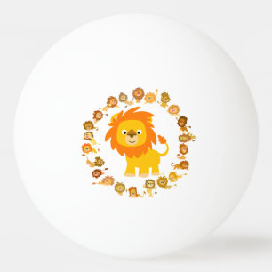Bola de Pong do Leão de Cartoon Bonito Mandala Pin