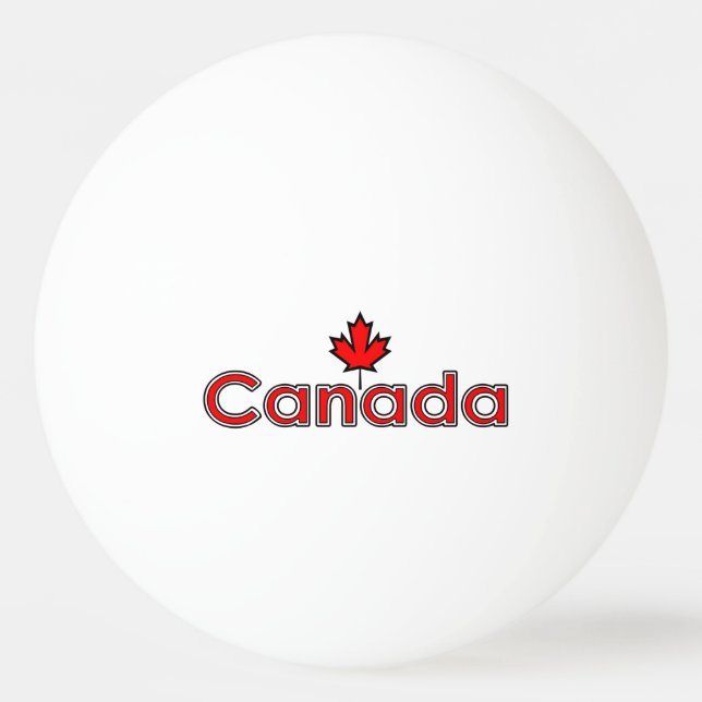Bola de Pong do sibilo da folha de bordo de Canadá (Frente)