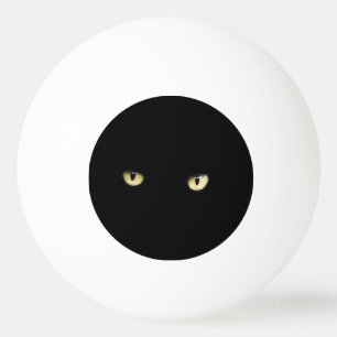 Bola de Pong do sibilo dos olhos de gato preto do