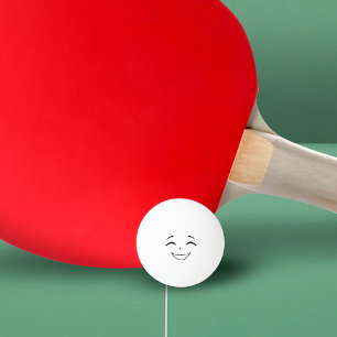 Bola de Pong Engraçado Rindo de Rosto Ping