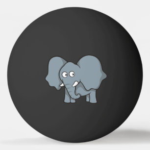Bola de Pong Ping - Cartoon Elefante cinza