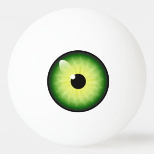 Bola de Pong Verde de Olho Googly