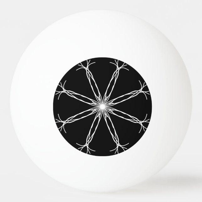 Bola de Tênis de Mesa Ping Pong Preta e Branca, Es (Frente)