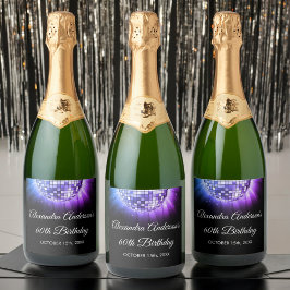 Bola Disco da Festa de aniversário 60 roxa 70