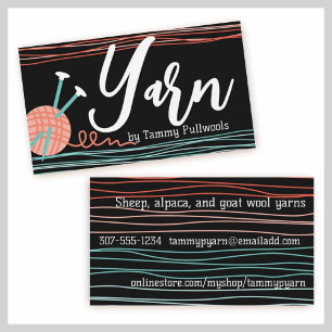 bola do cartão de visita de confecção de malhas