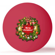 Bola do Pong Ping Wreath Natal Elegante