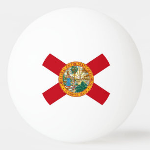 Bola especial de ping pong com bandeira da Flórida