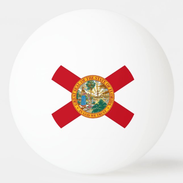 Bola especial de ping pong com bandeira da Flórida (Verso)