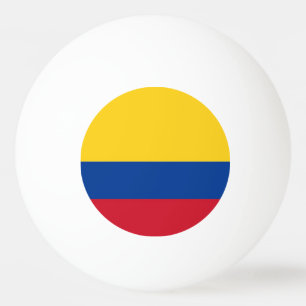 Bola especial de pingue-pongue com bandeira da Col