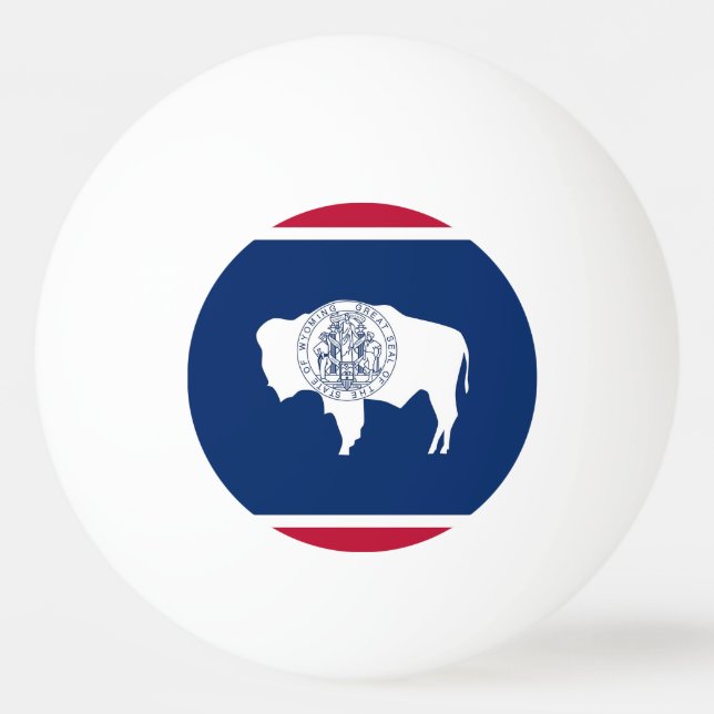 Bola especial de pingue-pongue com bandeira de Wyo (Verso)