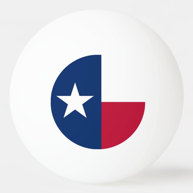 Bola especial de pingue-pongue com Flag do Texas,  (Verso)