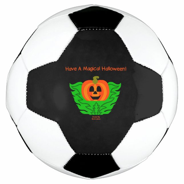 Bola Mágica de Futebol de Abóbora de Halloween (Frente)