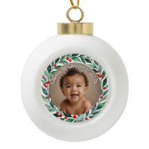 ornamento de cerâmica personalizado com foto do na
