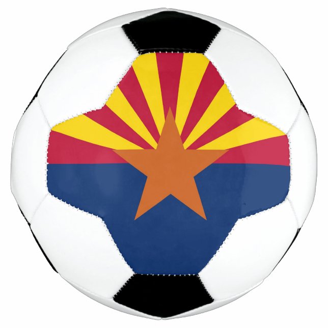 Bola Patriótica de Futebol com Bandeira da Arizona (Frente)