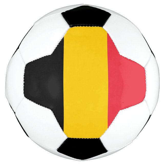 Bola Patriótica de Futebol com Bandeira da Bélgica (Frente)