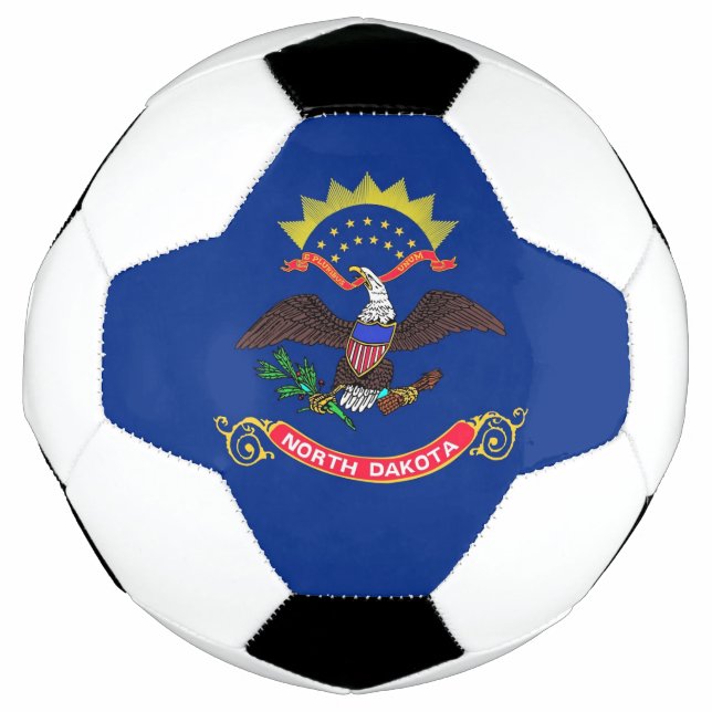 Bola Patriótica de Futebol com Bandeira da Dakota  (Frente)
