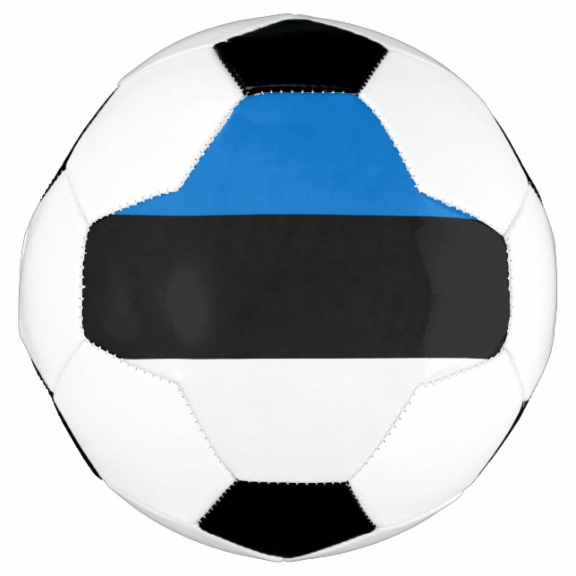 Bola Patriótica de Futebol com Bandeira da Estônia (Frente)