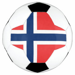 Bola Patriótica de Futebol com Bandeira da Noruega