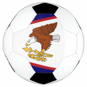 Bola Patriótica de Futebol com Bandeira da Samoa