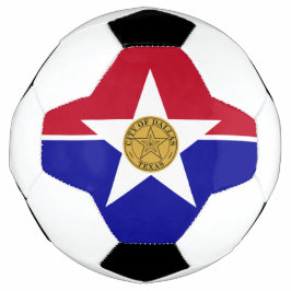 Bola Patriótica de Futebol com Bandeira de Dallas