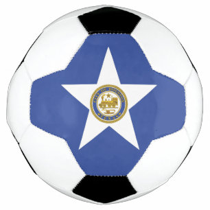Bola Patriótica de Futebol com Bandeira de Housto