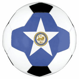 Bola Patriótica de Futebol com Bandeira de Houston
