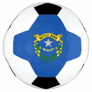 Bola Patriótica de Futebol com Bandeira de Nevada