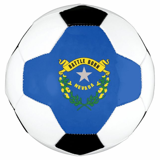 Bola Patriótica de Futebol com Bandeira de Nevada (Frente)