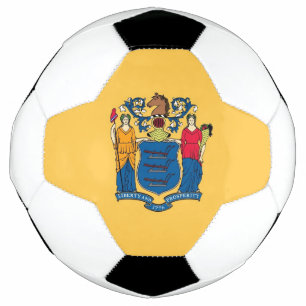 Bola Patriótica de Futebol com Bandeira de Nova J