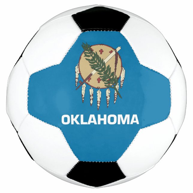 Bola Patriótica de Futebol com Bandeira de Oklahom (Frente)